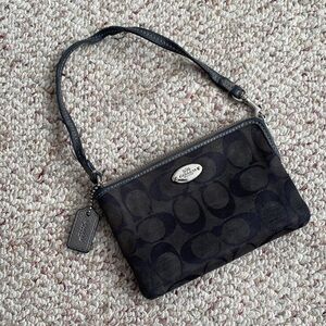 Flawed Coach Dark Patterned Wristlet